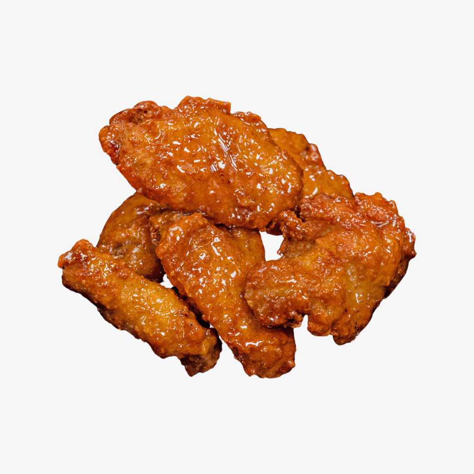 Sauced chicken wings